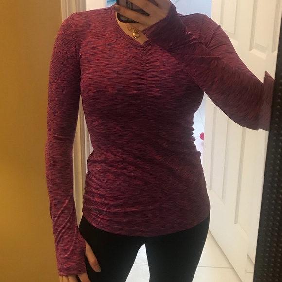 Saucony Pink/Blue Blend Long Sleeve Tee Size S - Picture 7 of 8